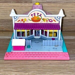 Polly Pocket Pet Shop 90s vintage blue bird Playset pop up art 90s kids gold 🥰